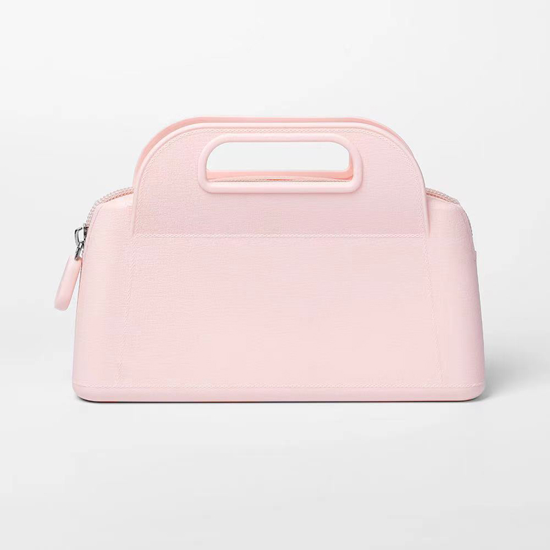 Sac à main en silicium imperméable Sac fourre-tout en silicone de couleur givrée en silicone Sac cosmétique Ravel