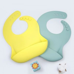Baby Silicone Bib Baby \\\\ Silicone Bib Bib Pocket étanche et bib pour bébé à l\'épreuve de la saleté